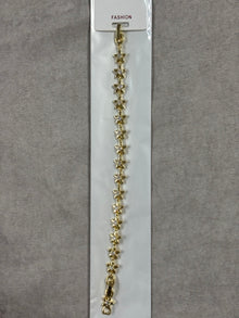 Yıldız Motif Taşlı Gold Bileklik