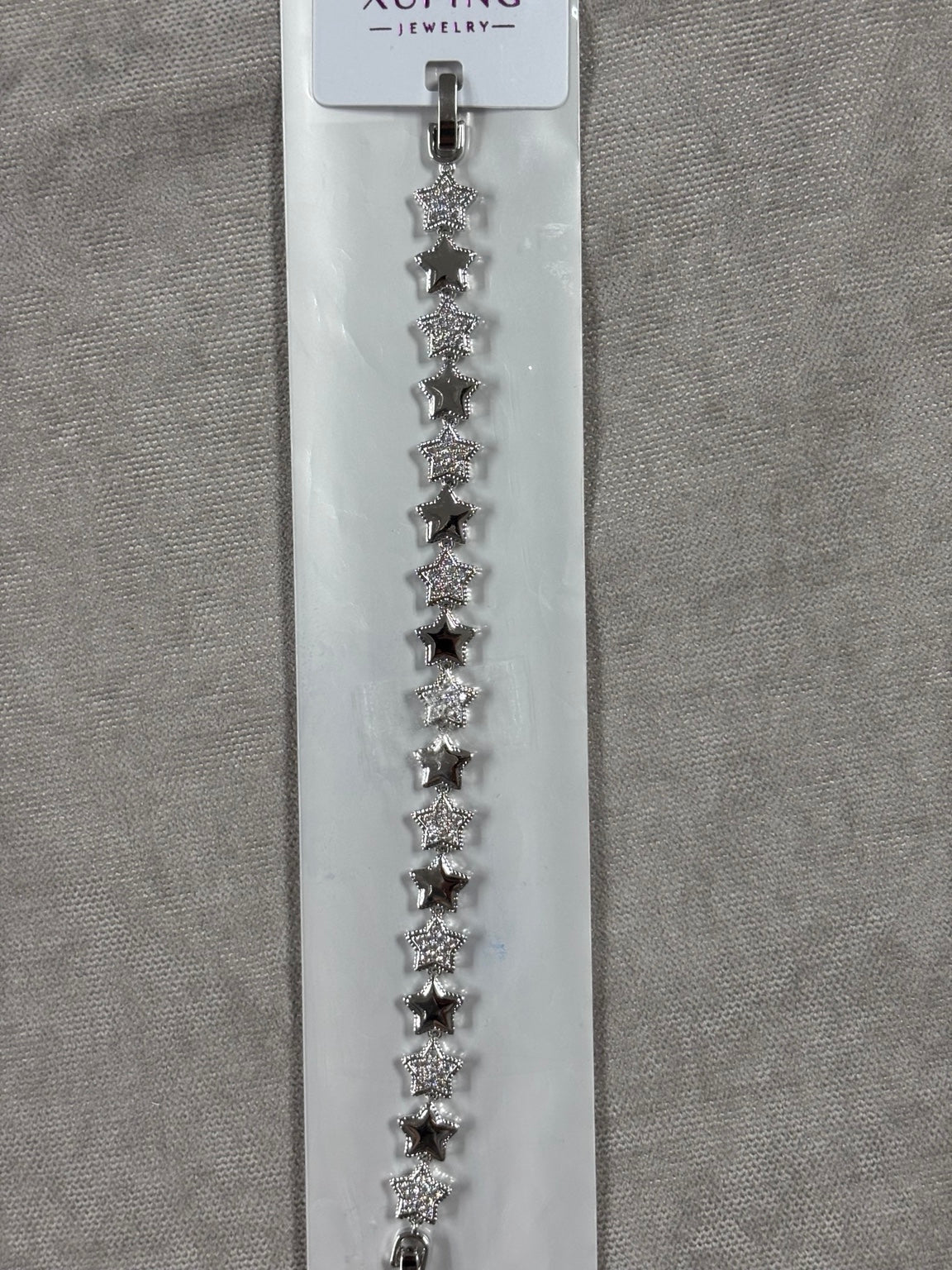 Işıltılı Yıldız Sıralı Silver Bileklik