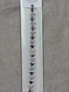 Işıltılı Yıldız Sıralı Silver Bileklik