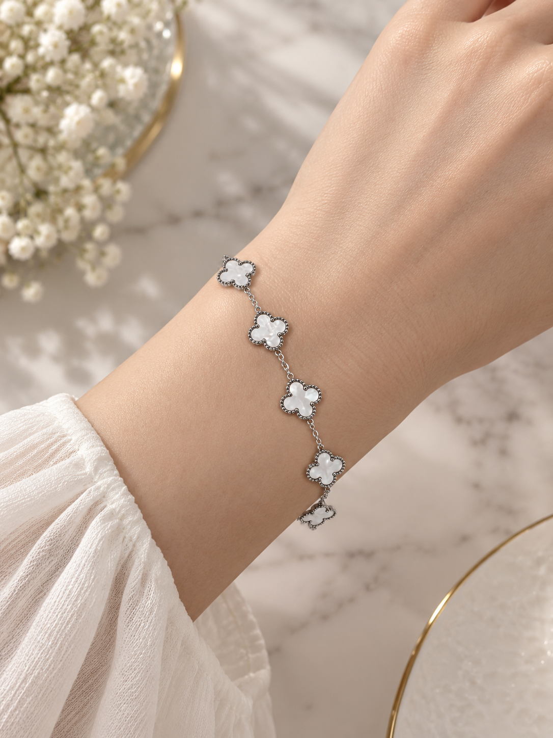 Sedef Yonca Silver Bileklik