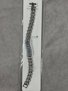 Üç Sıra Taşlı Silver Bileklik