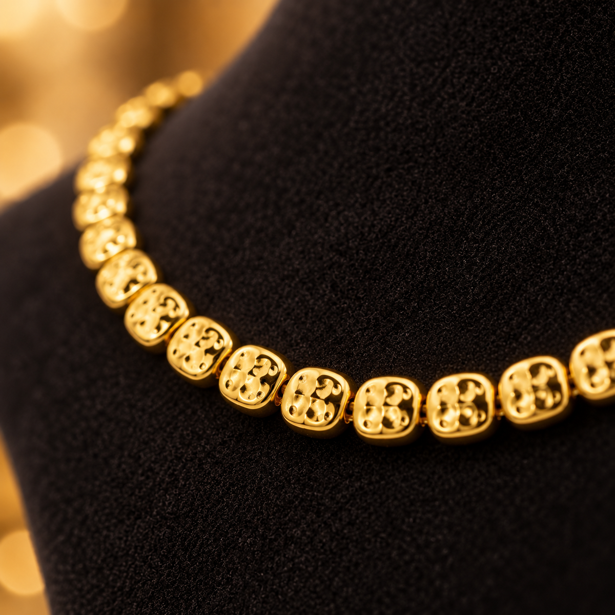 Lina İnce Gold Boncuk Kolye