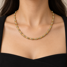 Bamboo Gold-Silver Detay Kolye