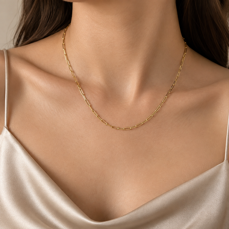 Lina İnce Gold Zincir Kolye