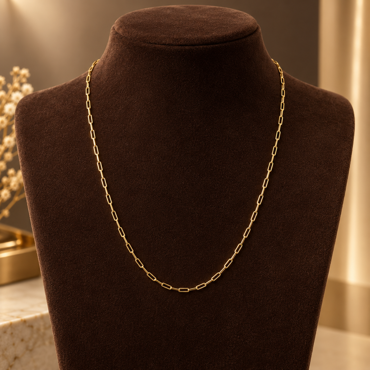 Lina İnce Gold Zincir Kolye