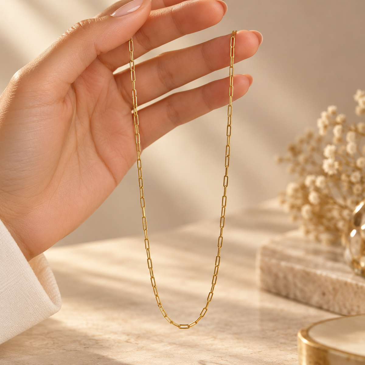 Lina İnce Gold Zincir Kolye