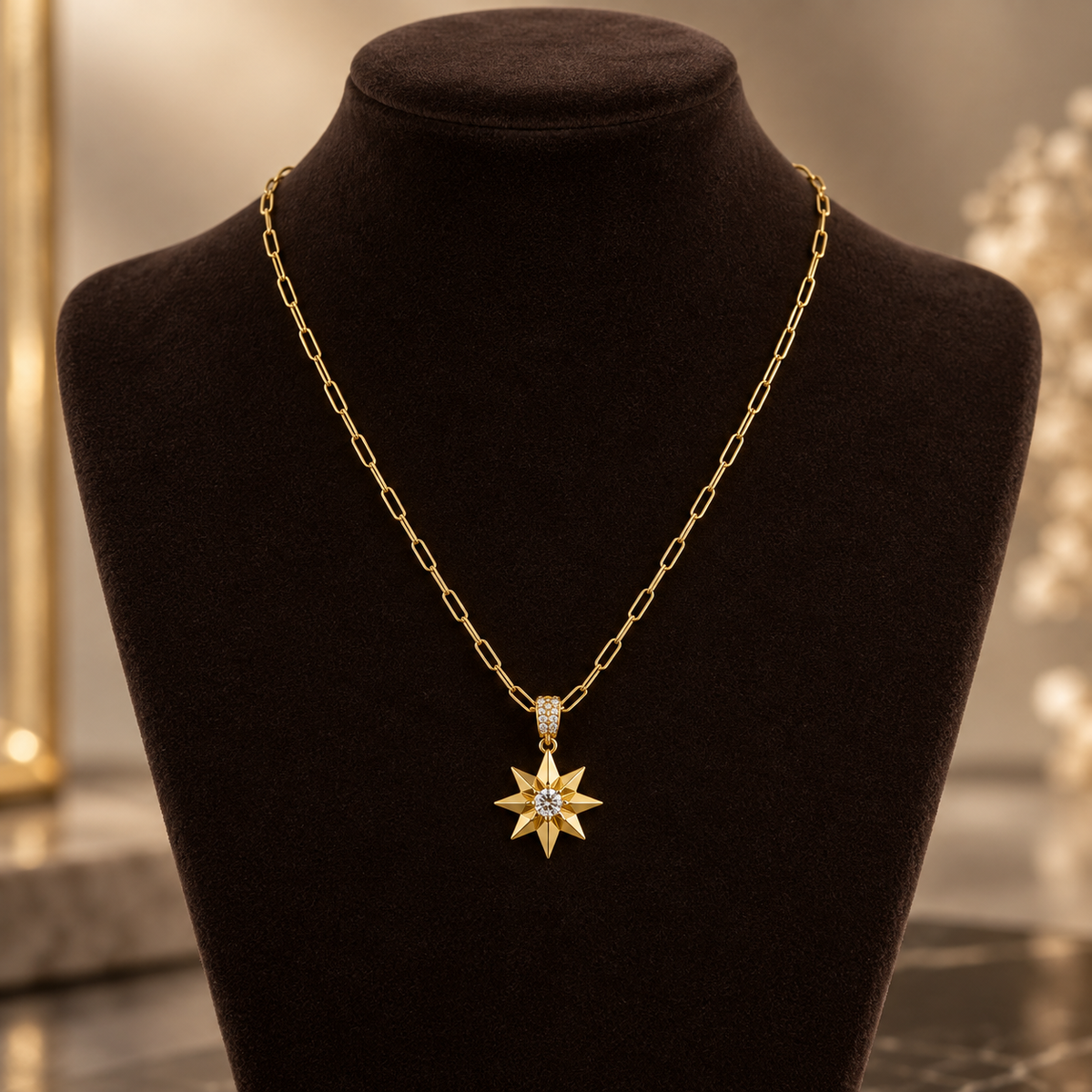 Astra Gold Yıldız Kolye